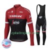 Cykeltøj Langærmet Vinter + Bib Cykelbukser Dame 2017 Trek-Segafredo N001